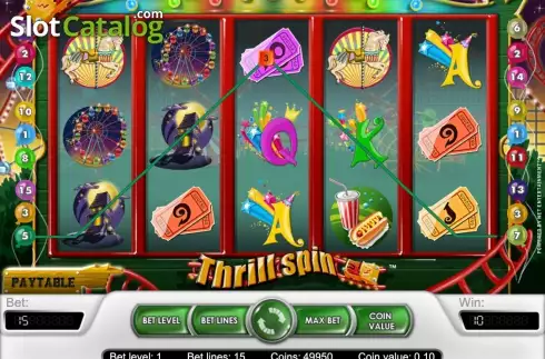 画面4. Thrill Spin カジノスロット