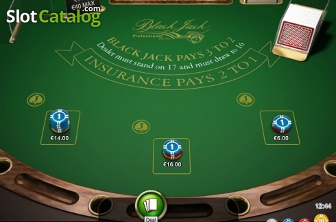 Skärmdump3. Blackjack Professional Series slot