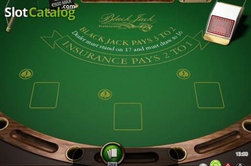 Game Screen. Blackjack Professional Series High Limit slot
