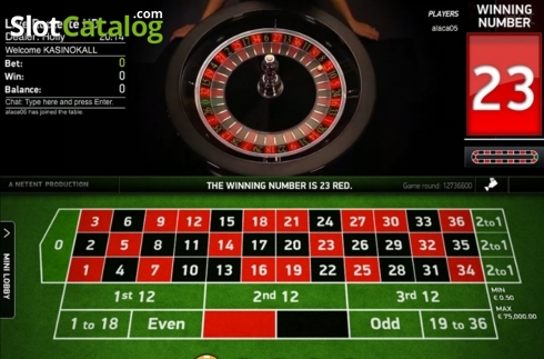 Game Screen. British Roulette Live Casino slot