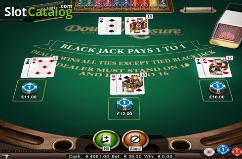 Game Screen. Double Exposure Blackjack Professional Series slot