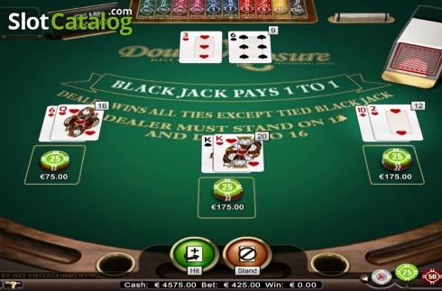 Game Screen. Double Exposure Blackjack Professional Series High Limit slot