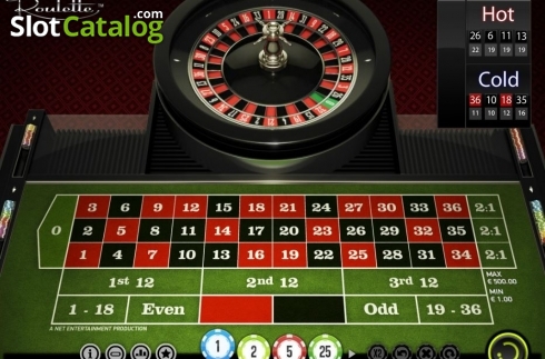 Game Screen. European Roulette (NetEnt) slot