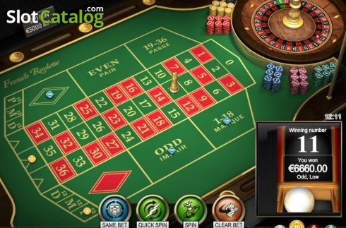 Game Screen. French Roulette High Limit slot