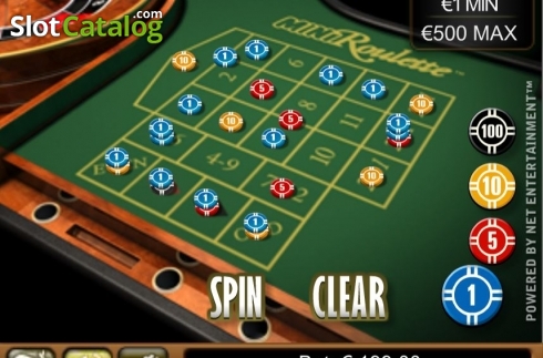 Game Screen. Mini Roulette (NetEnt) slot