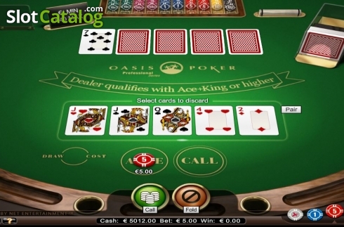 Ekran6. Oasis Poker Professional Series yuvası