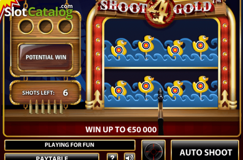 Game Screen. Shoot 4 Gold slot