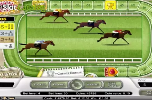 Screen4. Champion of the track slot