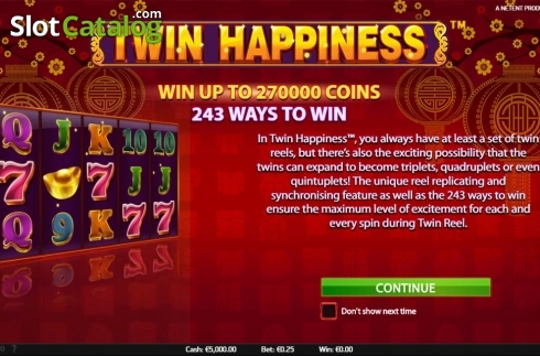 Bildschirm2. Twin Happiness slot