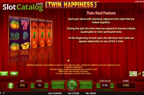 Features. Twin Happiness slot