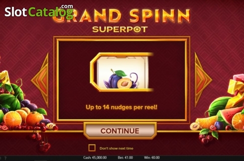 画面4. Grand Spinn Superpot (グランド・スピン・スーパーポット) カジノスロット