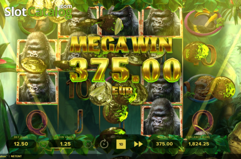 Mega Win. Gorilla Kingdom slot