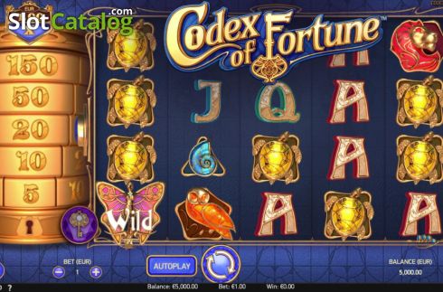 Reels Screen. Codex of Fortune slot