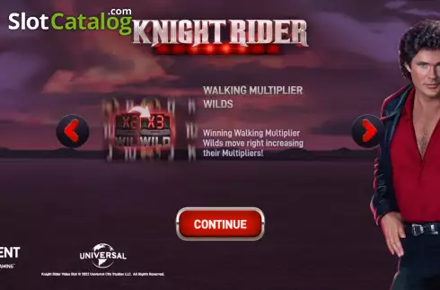 Start Screen. Knight Rider slot
