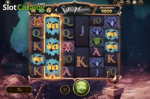 Feature Screen 2. The Wish Master Megaways slot