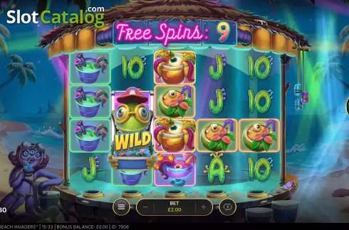 Free Spins 2. Beach Invaders slot