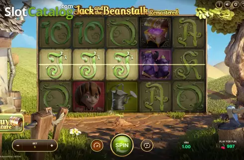 Win Screen. Jack and the Beanstalk Remastered slot