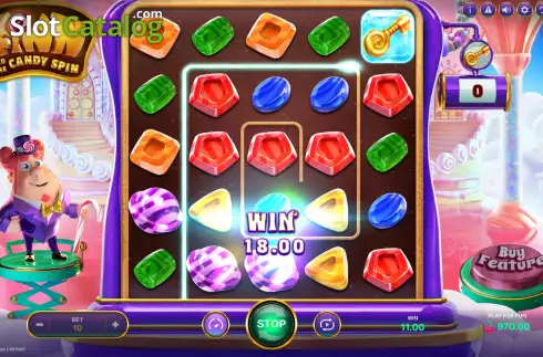 Win Screen. Finn and The Candy Spin slot