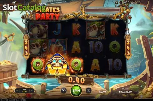 Win Screen. Pirates Party slot