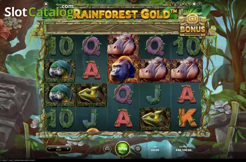 Reel Screen. Rainforest Gold slot