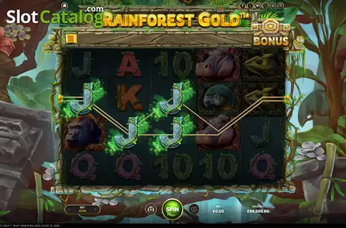Win Screen. Rainforest Gold slot