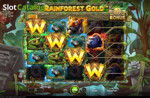 Win Screen 2. Rainforest Gold slot