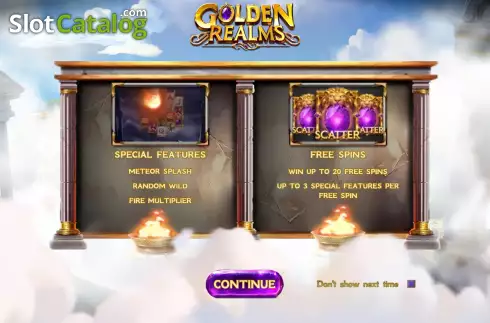 Ekran2. Golden Realms yuvası