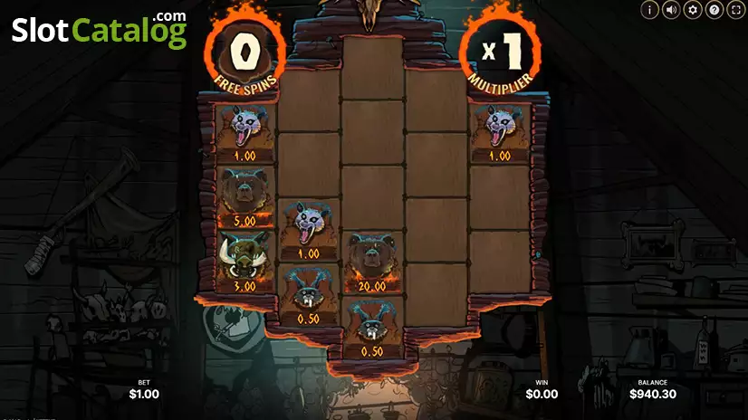 Free Spins in Rabid Randy Reel-Screen