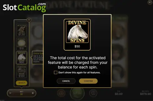 Schermo7. Divine Fortune Black slot