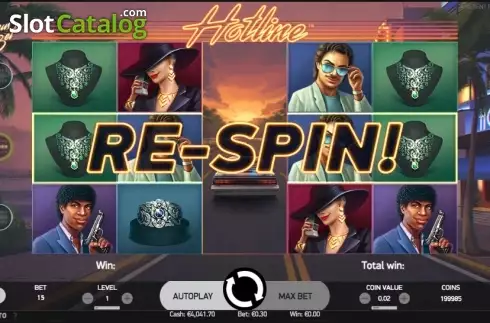 Re-spin. Hotline (NetEnt) slot