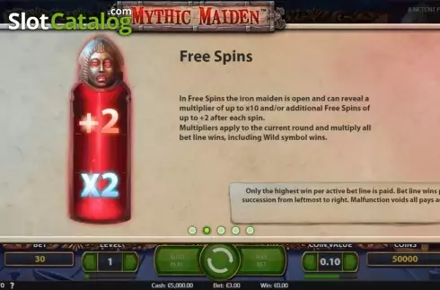 Bildschirm5. Mythic Maiden slot
