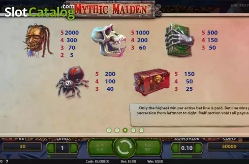 Screen6. Mythic Maiden slot