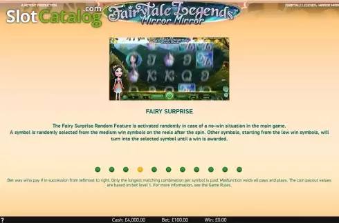 Bildschirm8. Fairytale Legends: Mirror Mirror (NetEnt) slot