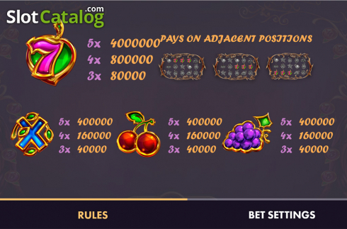 Paytable . Golden Fruits (NetGame) slot