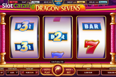 Win screen 1. Dragon Sevens slot