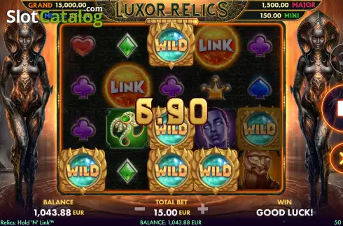 Win Screen 3. Luxor Relics slot