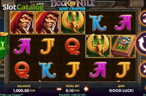 Reel screen. Book of Nile Lost Chapter Extreme Edition slot