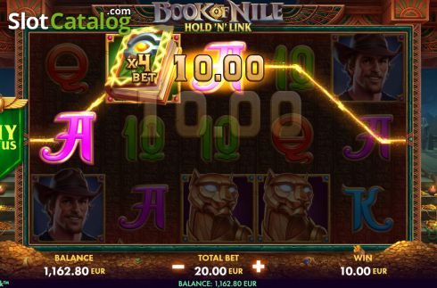 Win screen 2. Book of Nile Hold n Link slot