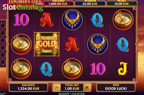 Game screen. Explorer's Gold: Cash Blast slot