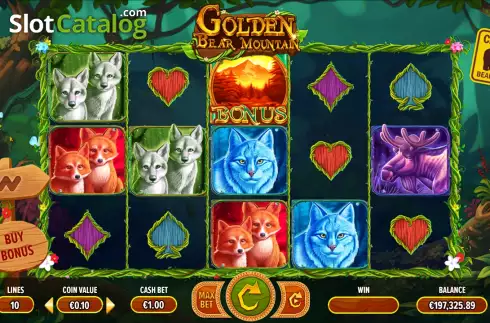 Game Screen. Golden Bear Mountain slot