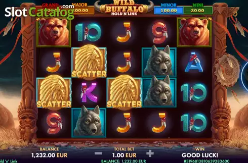 Free Spins Win Screen. Wild Buffalo: Hold ‘n’ Link slot