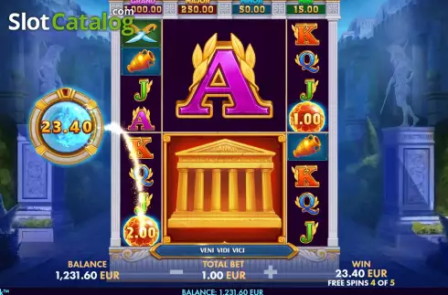 Free Spins screen 3. Pompeii Gold Rapid Link slot
