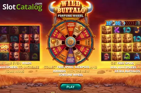 Start Screen. Wild Buffalo Fortune Wheel slot