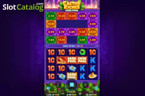 Free Spins Gameplay Screen 2. Cactus Riches slot