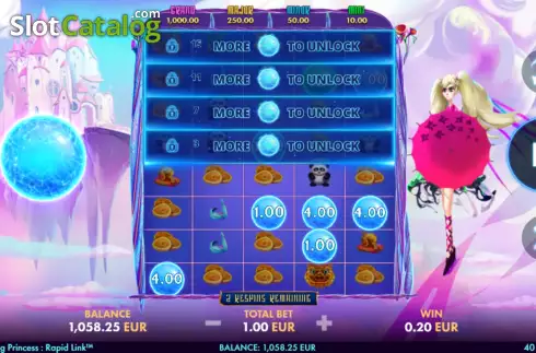 Hold and Win Bonus Game Win Screen 2. Shining Princess Rapid Link slot