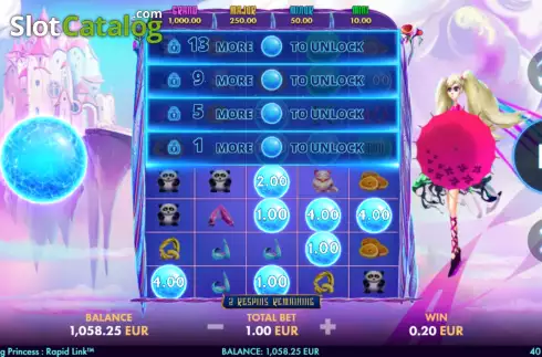 Hold and Win Bonus Game Win Screen 3. Shining Princess Rapid Link slot