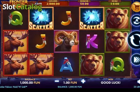 Schermo2. Frontier Falcon Hold 'N' Link slot
