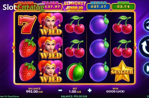 Bildschirm2. Almighty Joker 20 slot