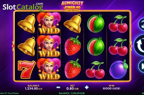 Bildschirm2. Almighty Joker 40 slot