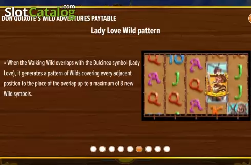 Lady Love Wild screen. Don Quixote's Wild Adventures slot